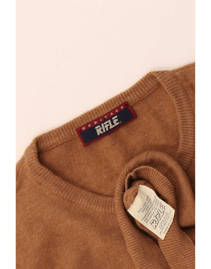 Rifle Womens Heritage Vest Tank Top UK 12 Medium Brown Wool