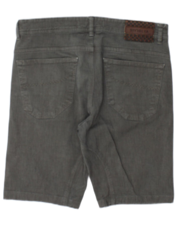 SIVIGLIA Mens Casual Shorts W32 Medium Grey Cotton