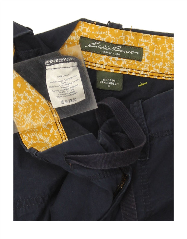 EDDIE BAUER Womens Casual Shorts US 4 Small W32 Navy Blue Cotton Vintage Eddie Bauer and Second-Hand Eddie Bauer from Messina Hembry 