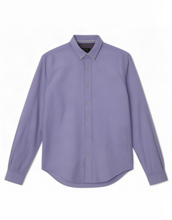Zara Mens Slim Fit Shirt Medium Blue Spotted