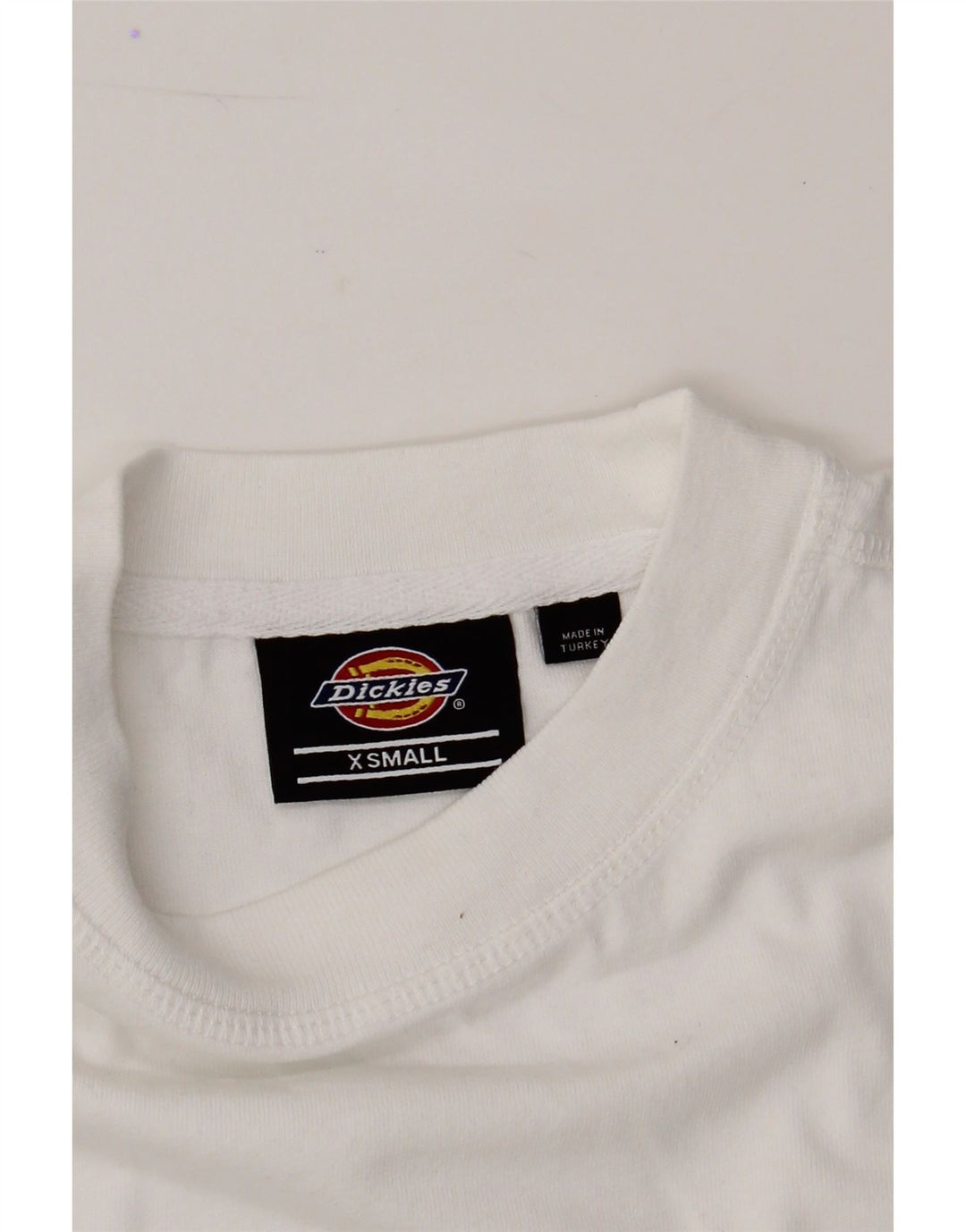 DICKIES Womens Crop Graphic Sweatshirt Jumper UK 6 XS White Vintage Dickies and Second-Hand Dickies from Messina Hembry 