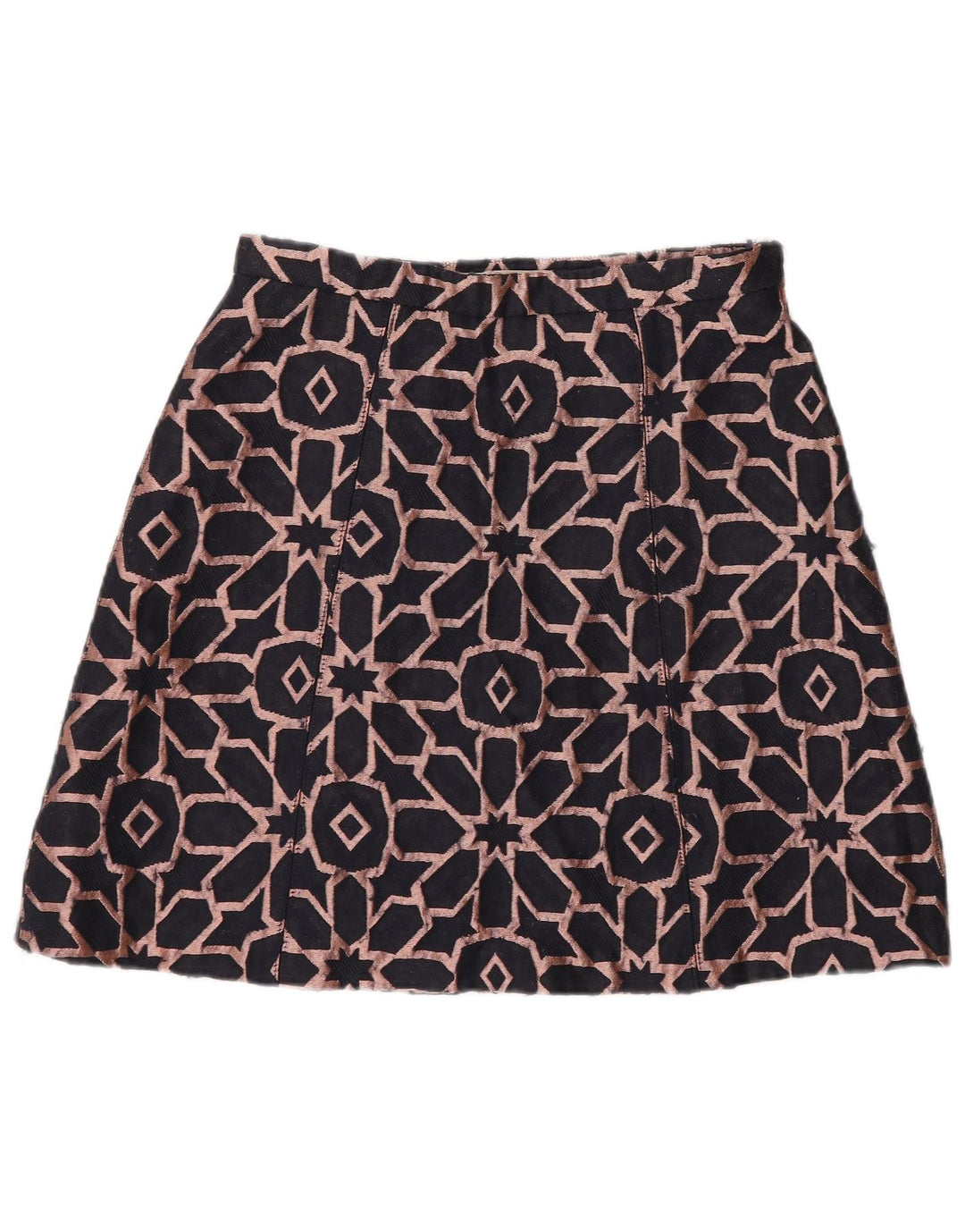 Max&Co. Womens Mini Skirt UK 6 XS W26 Navy Blue Geometric Polyester