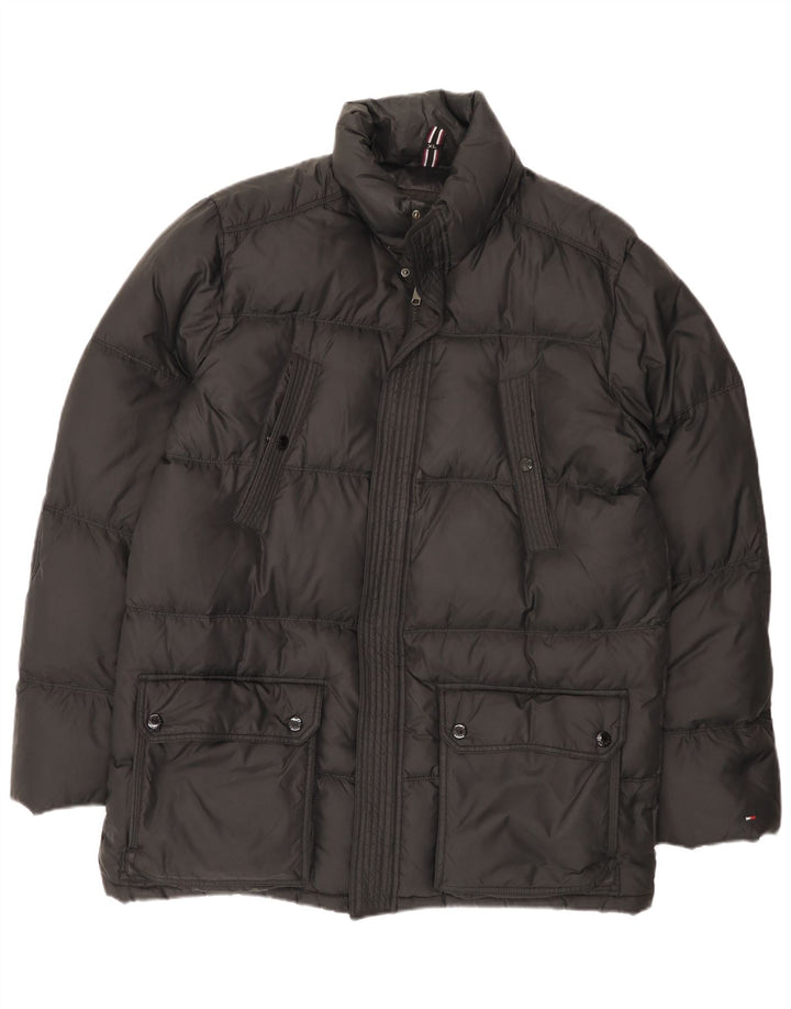 Tommy Hilfiger Mens Padded Jacket UK 42 XL Black Nylon