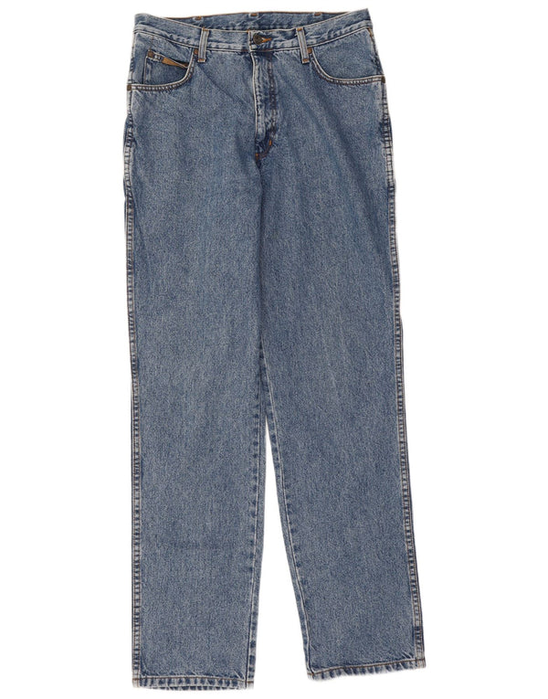 Wrangler Mens IDAHO Straight Jeans W34 L34 Blue Cotton