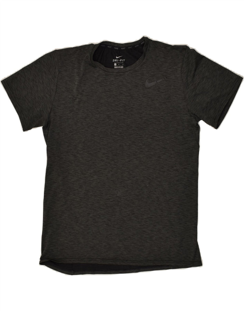 NIKE Mens Dri Fit T-Shirt Top Medium Grey Flecked Polyester | Vintage Nike | Thrift | Second-Hand Nike | Used Clothing | Messina Hembry 