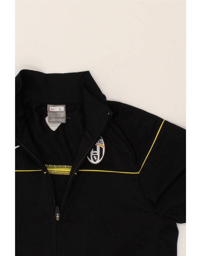 NIKE Boys Juventus Graphic Tracksuit Top Jacket 12-13 Years Large Black | Vintage Nike | Thrift | Second-Hand Nike | Used Clothing | Messina Hembry 