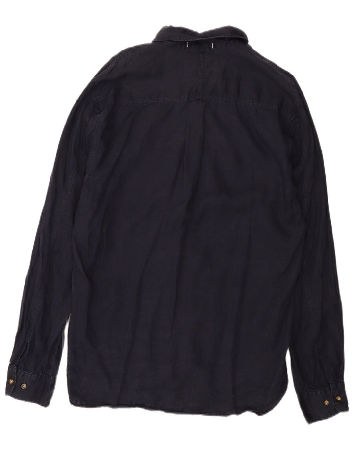 Scotch & Soda Mens Amsterdam Couture Shirt Medium Navy Blue