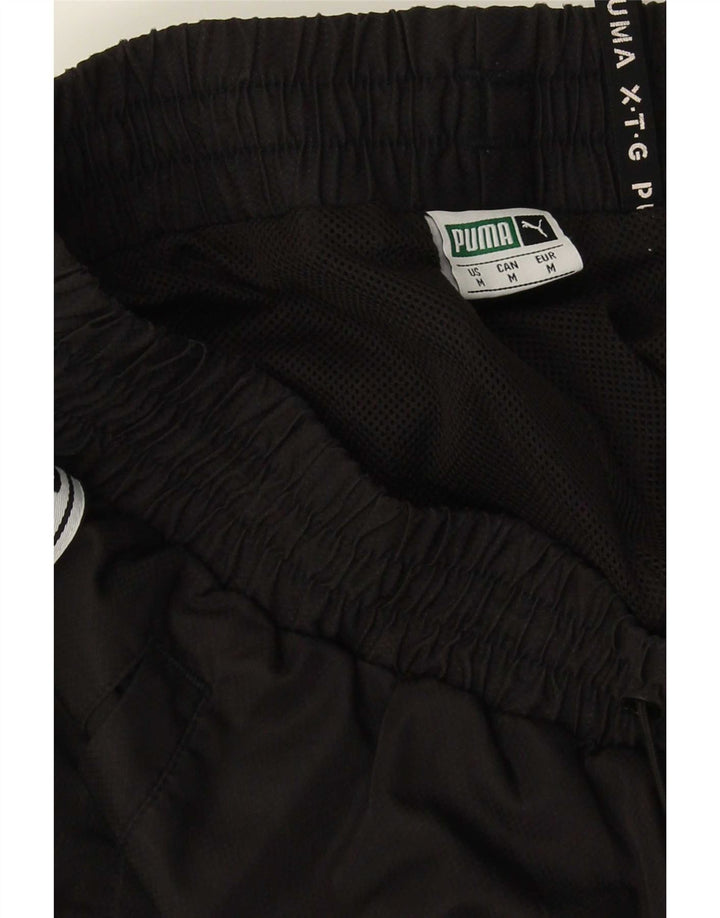 Puma Mens Graphic Tracksuit Trousers Joggers Medium Black Colourblock