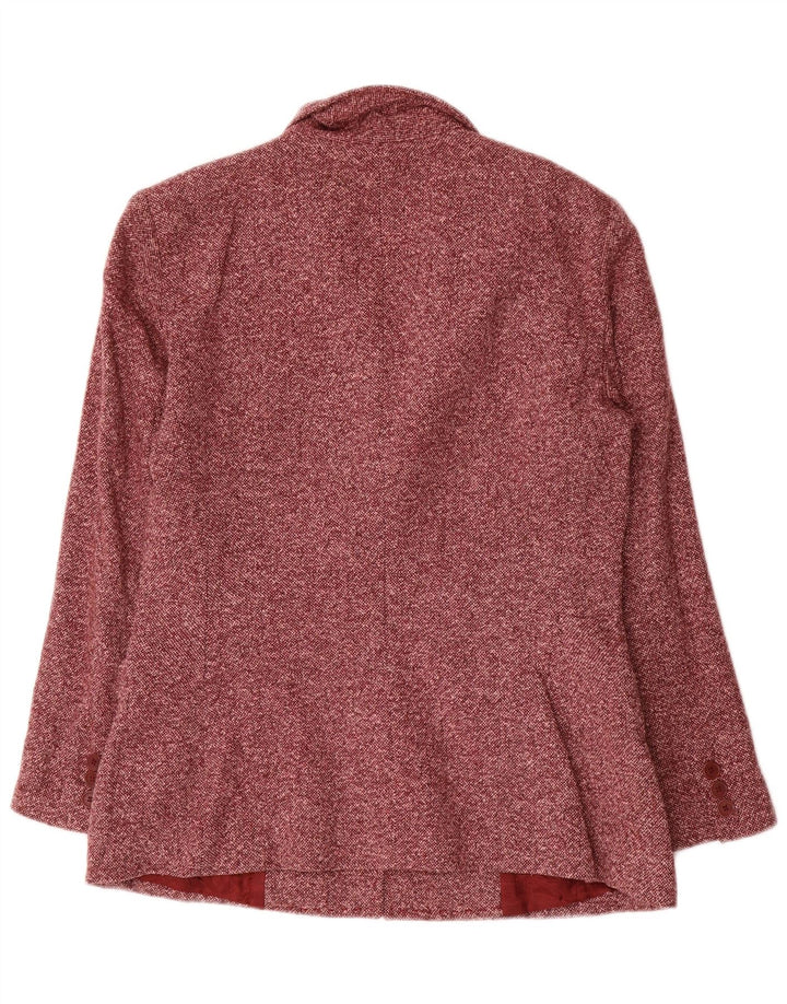 Luisa Spagnoli Womens 3 Button Blazer Jacket IT 44 Medium Red Flecked Wool