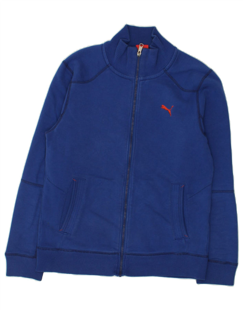 PUMA Mens Tracksuit Top Jacket Small Navy Blue Cotton | Vintage Puma | Thrift | Second-Hand Puma | Used Clothing | Messina Hembry 