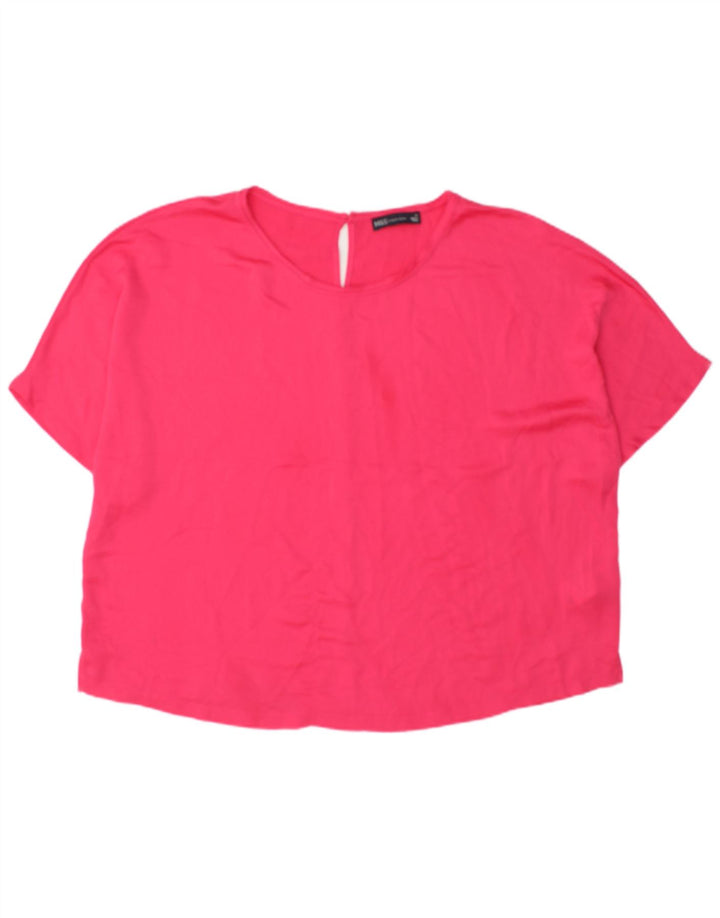 Marks & Spencer Womens Blouse Top UK 20 2XL Pink Polyester