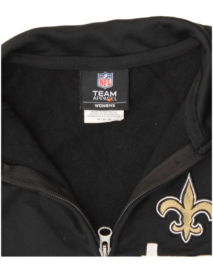 NFL Womens New Orleans Saints Tracksuit Top Jacket UK 14 Medium Black