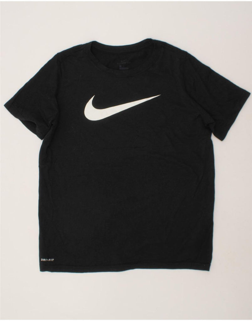 NIKE Boys Dri Fit Graphic T-Shirt Top 12-13 Years Large  Black Polyester Vintage Nike and Second-Hand Nike from Messina Hembry 