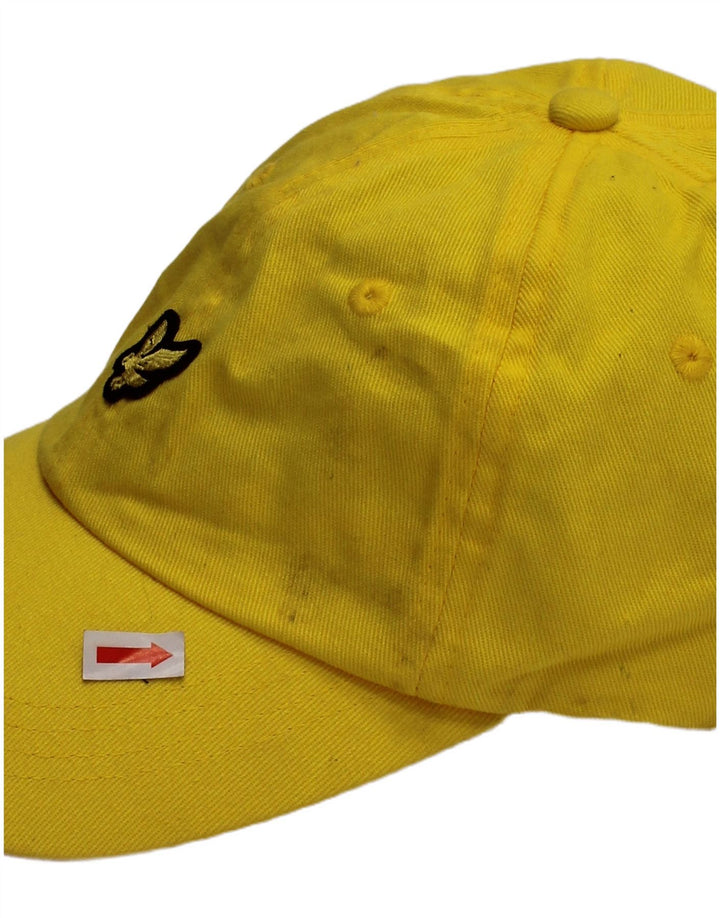LYLE & SCOTT Mens Graphic Baseball Cap One Size Yellow Cotton Classic