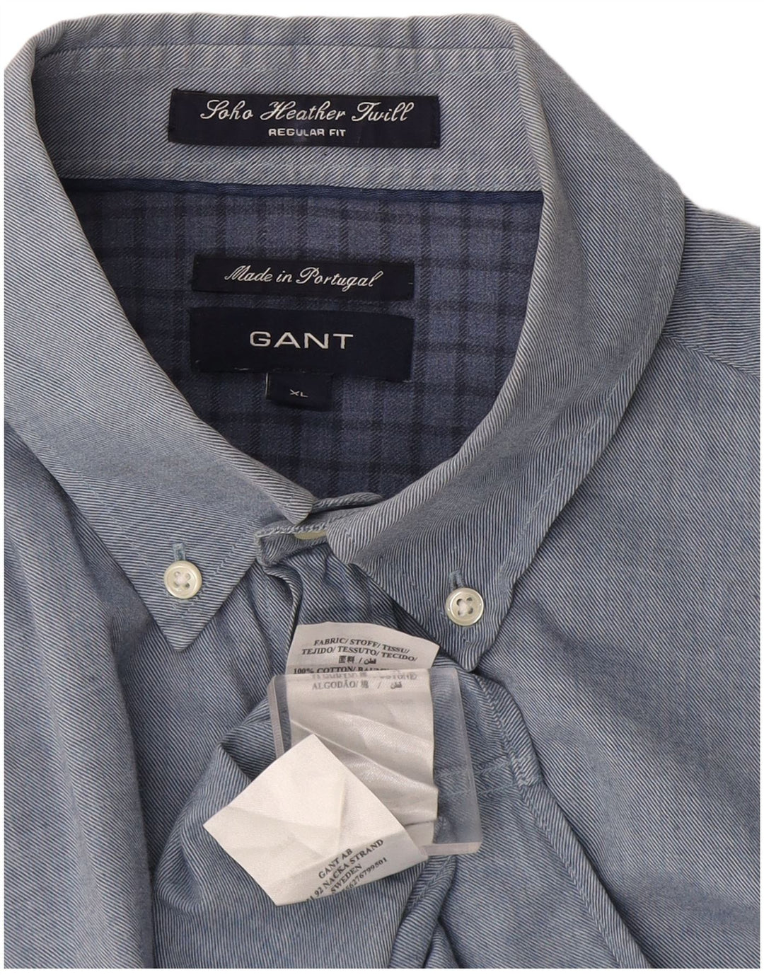 Gant Mens Soho Regular Fit Shirt XL Blue Cotton