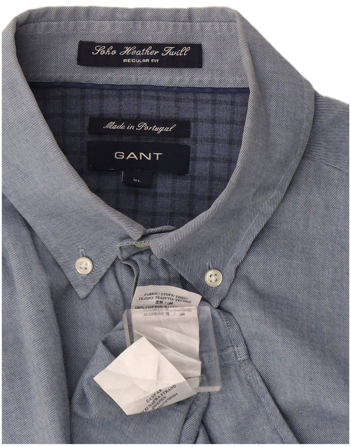 Gant Mens Soho Regular Fit Shirt XL Blue Cotton