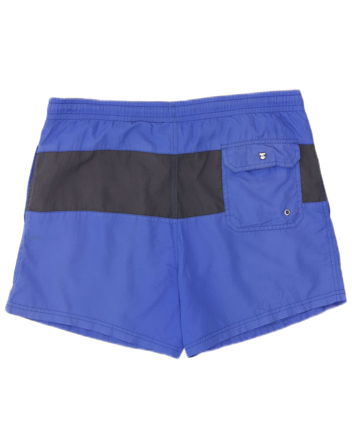 Massimo Dutti Mens Swimming Shorts Medium Blue Colourblock