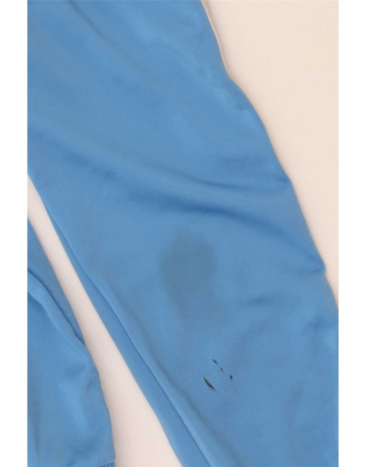 Adidas Boys Aeroready Tracksuit Top Jacket 12-13 Years Blue Polyester