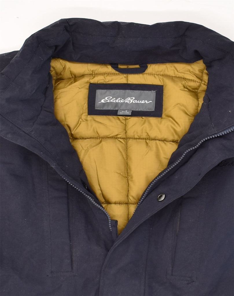 EDDIE BAUER Mens Padded Jacket UK 36 Small Navy Blue Nylon | Vintage Eddie Bauer | Thrift | Second-Hand Eddie Bauer | Used Clothing | Messina Hembry 