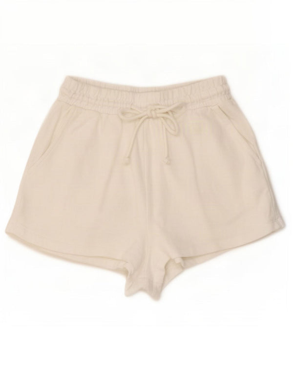 Zara Womens Sport Shorts UK 8 Small White Cotton