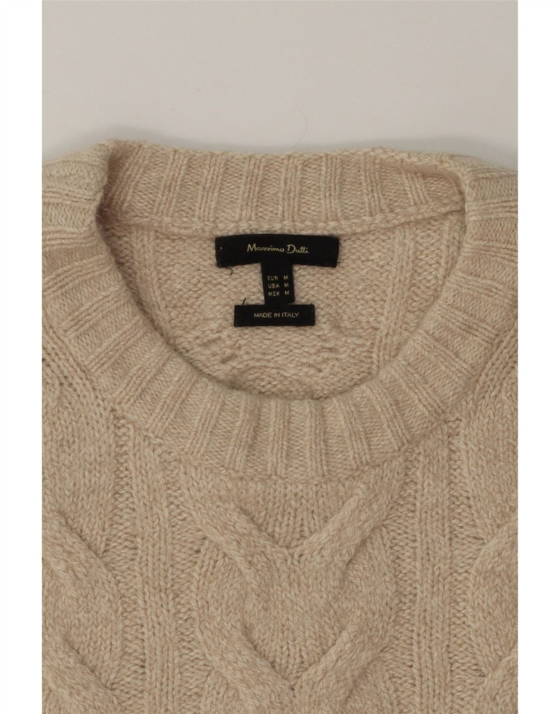 MASSIMO DUTTI Womens Crew Neck Jumper Sweater UK 14 Medium Grey Vintage Massimo Dutti and Second-Hand Massimo Dutti from Messina Hembry 