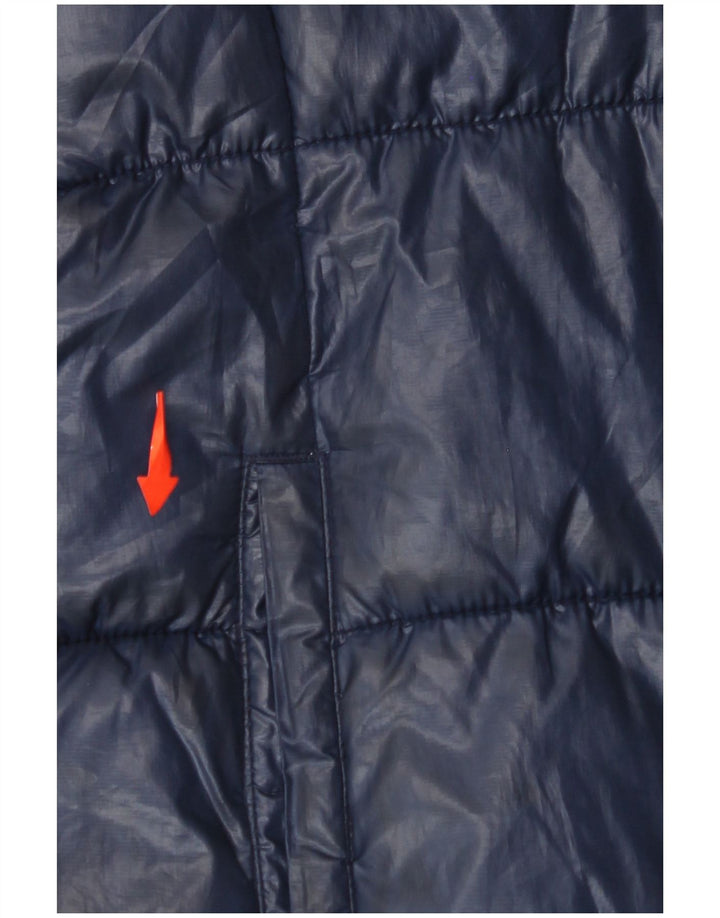 LEVI'S Girls Hooded Padded Jacket 11-12 Years Navy Blue Polyester