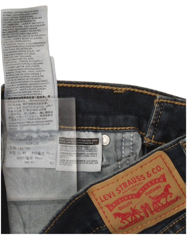 Levi's Womens Skinny Jeans W29 L30 Navy Blue Cotton