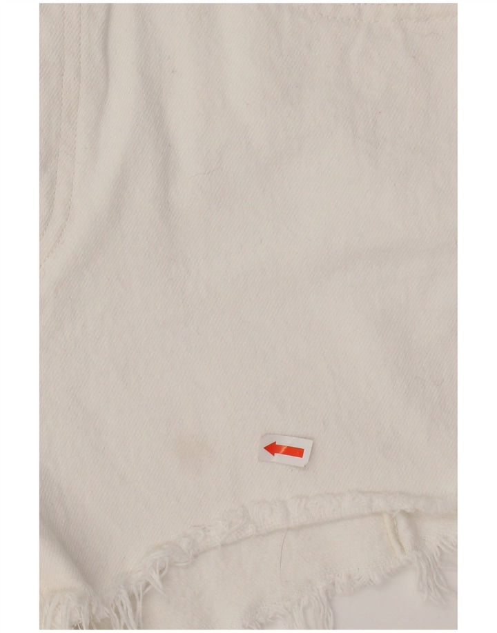LEVI'S Womens 501 Denim Shorts W27 Medium White Cotton