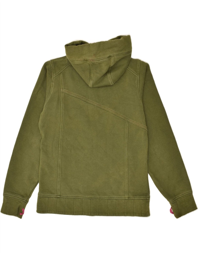 COLUMBIA Girls Zip Hoodie Sweater 15-16 Years Khaki Cotton | Vintage Columbia | Thrift | Second-Hand Columbia | Used Clothing | Messina Hembry 