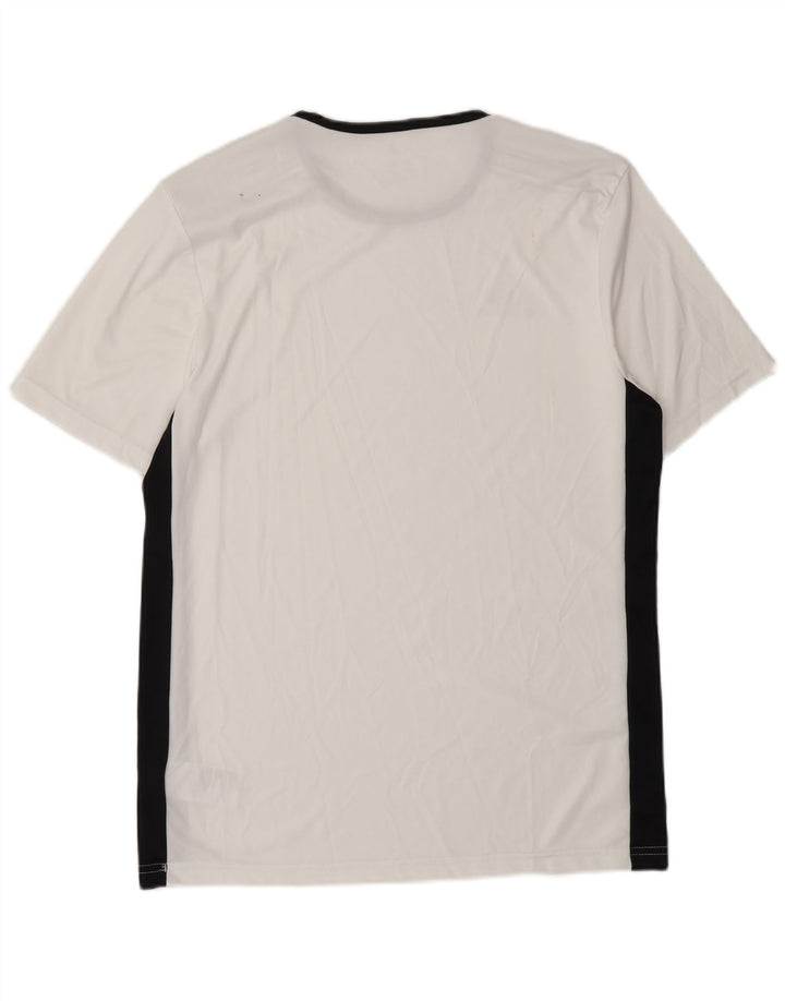 Adidas Mens Aeroready T-Shirt Top Medium White Colourblock Polyester