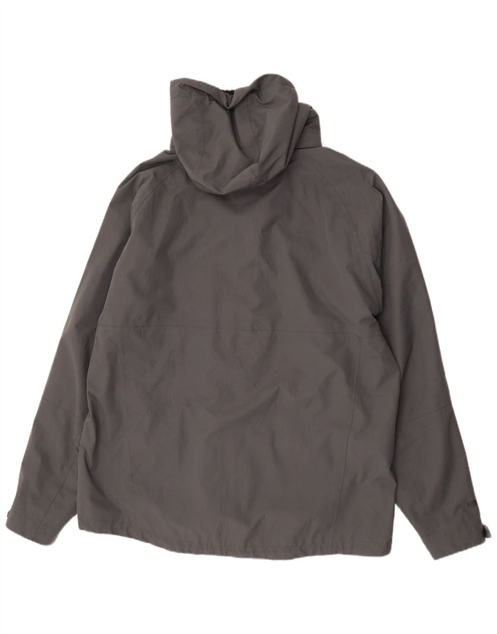 McKinley Mens Hooded Rain Jacket UK 44 2XL Grey Polyester