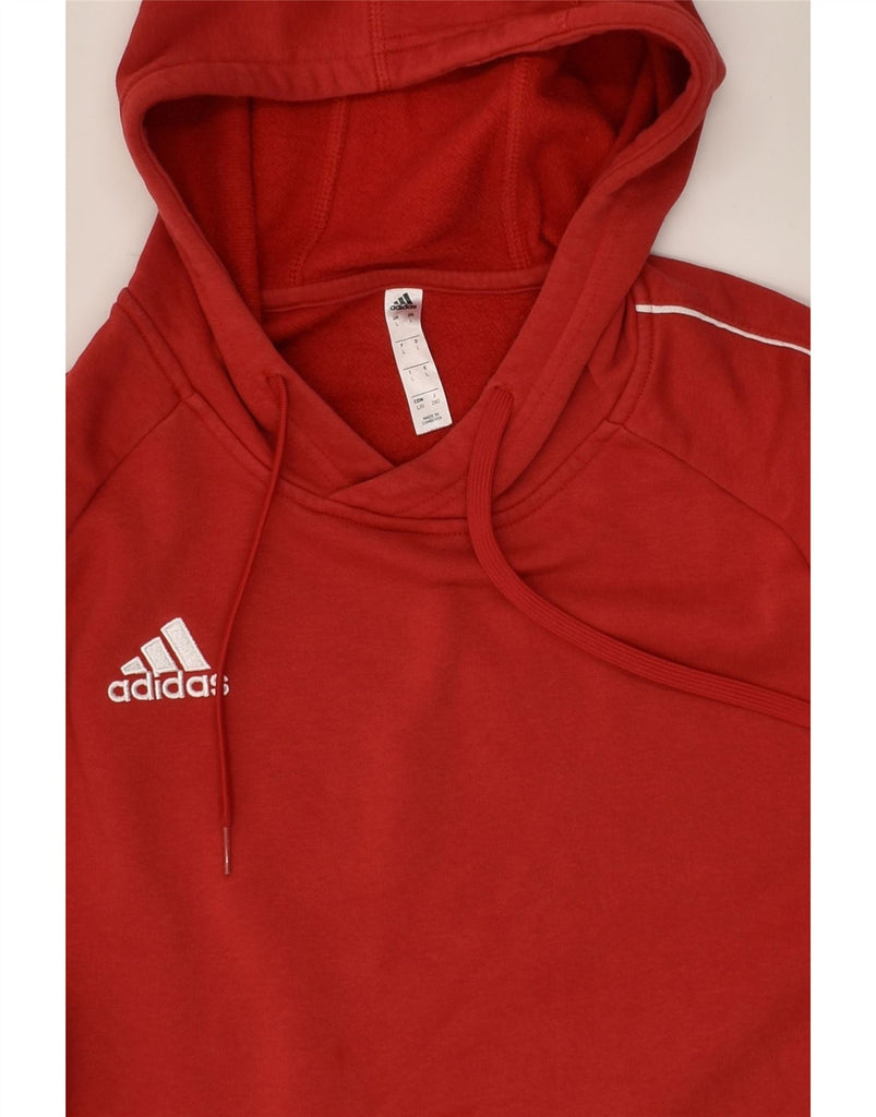 ADIDAS Mens Hoodie Jumper Large Red Cotton | Vintage Adidas | Thrift | Second-Hand Adidas | Used Clothing | Messina Hembry 