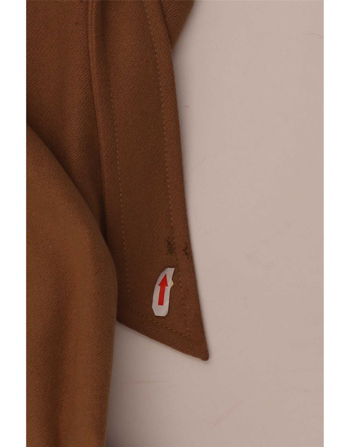 Benetton Womens Double Breasted Coat IT 44 Medium Beige Wool