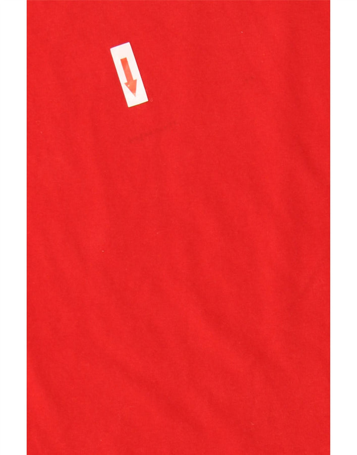 ADIDAS Mens Climalite T-Shirt Top Medium Red Cotton