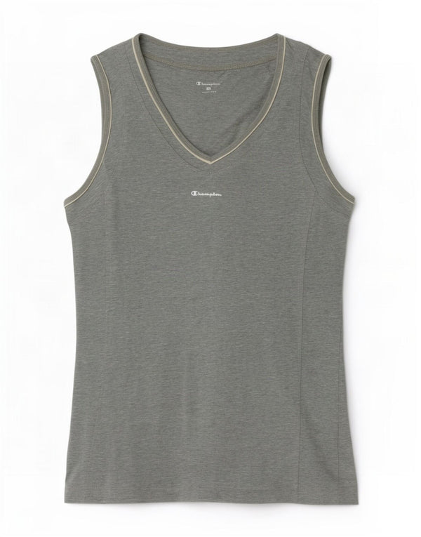 Champion Womens Vest Top UK 18 XL Grey Flecked Cotton