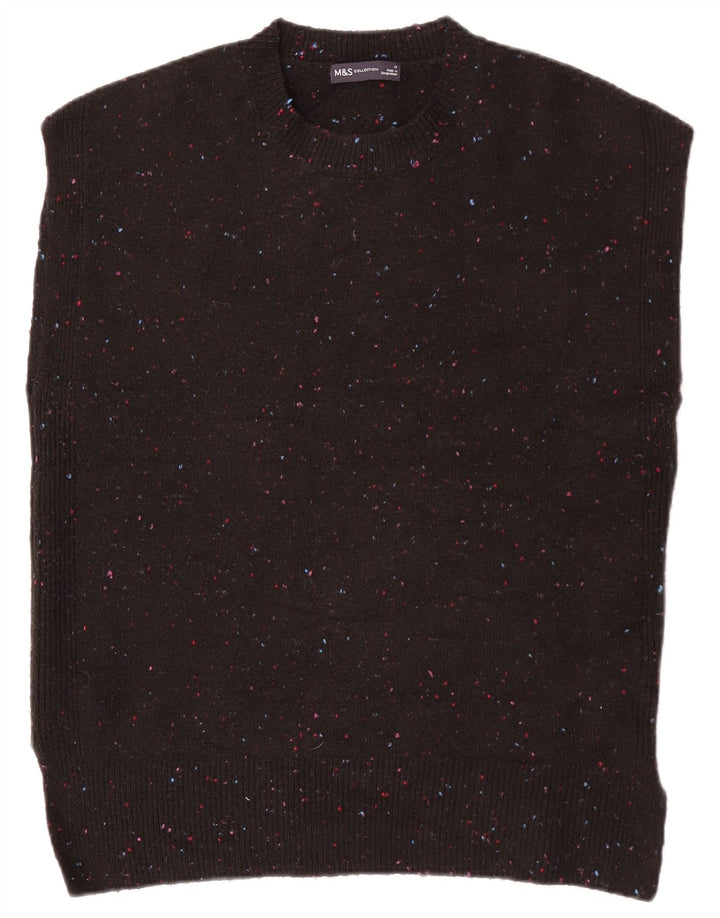 Marks & Spencer Mens Vest Tank Top Medium Black Flecked Acrylic
