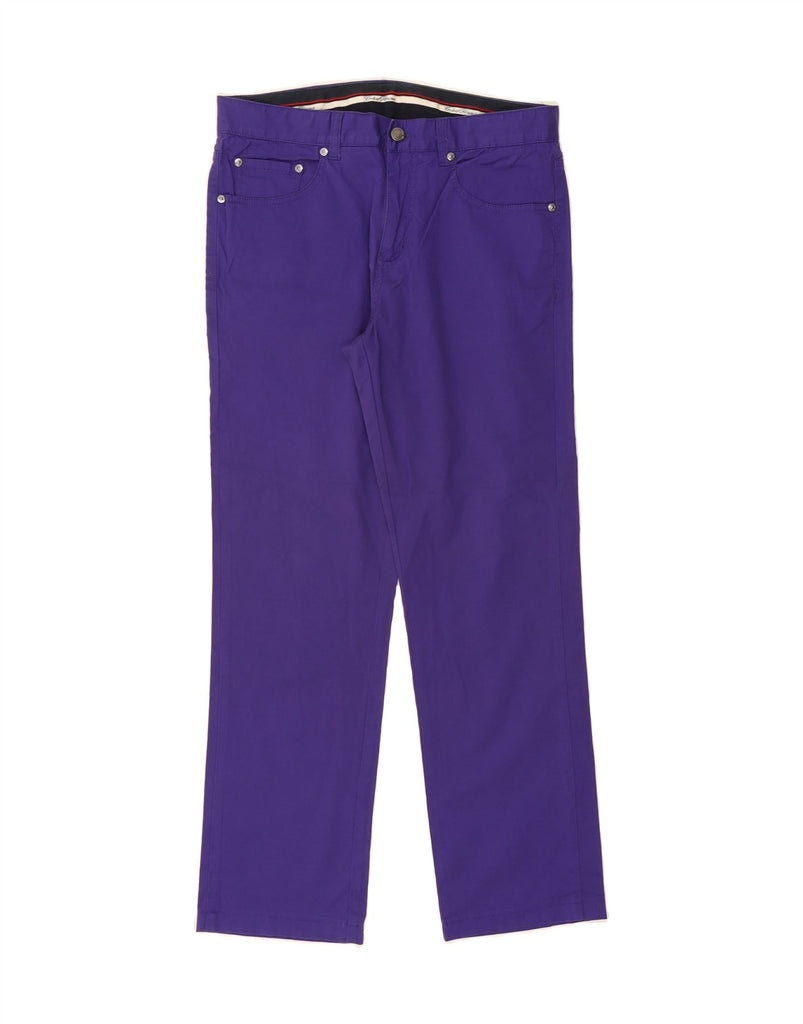 CONTE OF FLORENCE Womens Casual Trousers IT 46 Large W32 L28 Purple Vintage Conte of Florence and Second-Hand Conte of Florence from Messina Hembry 