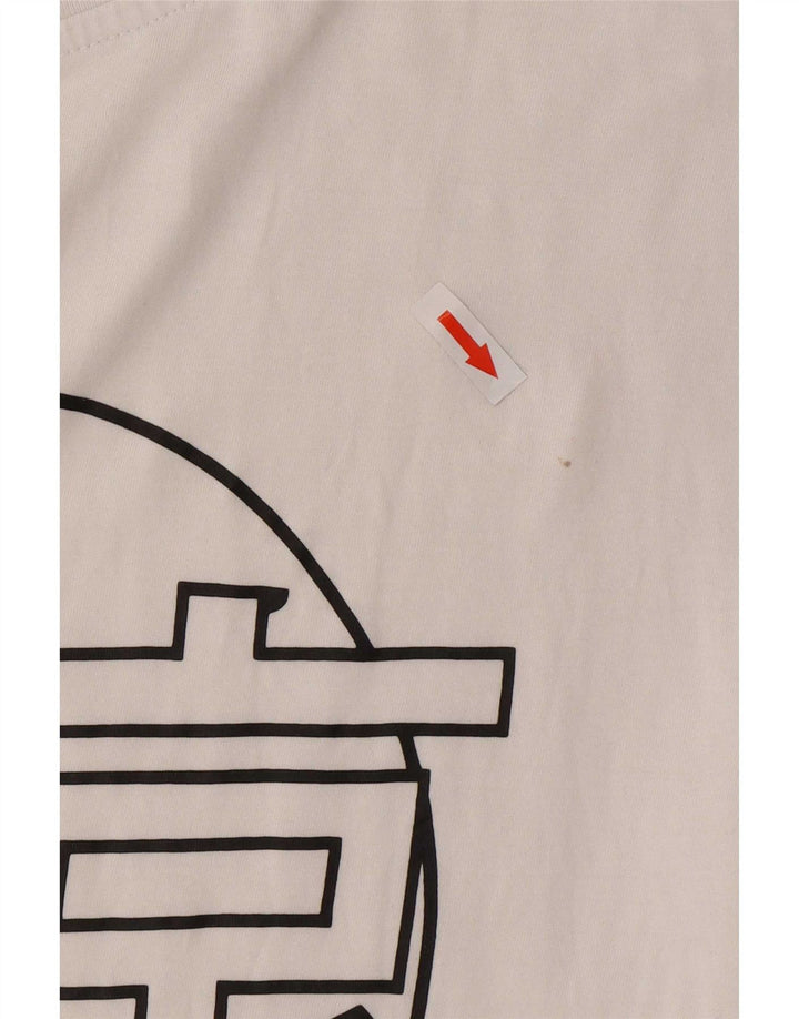 Jack & Jones Mens Graphic T-Shirt Top Large White Cotton