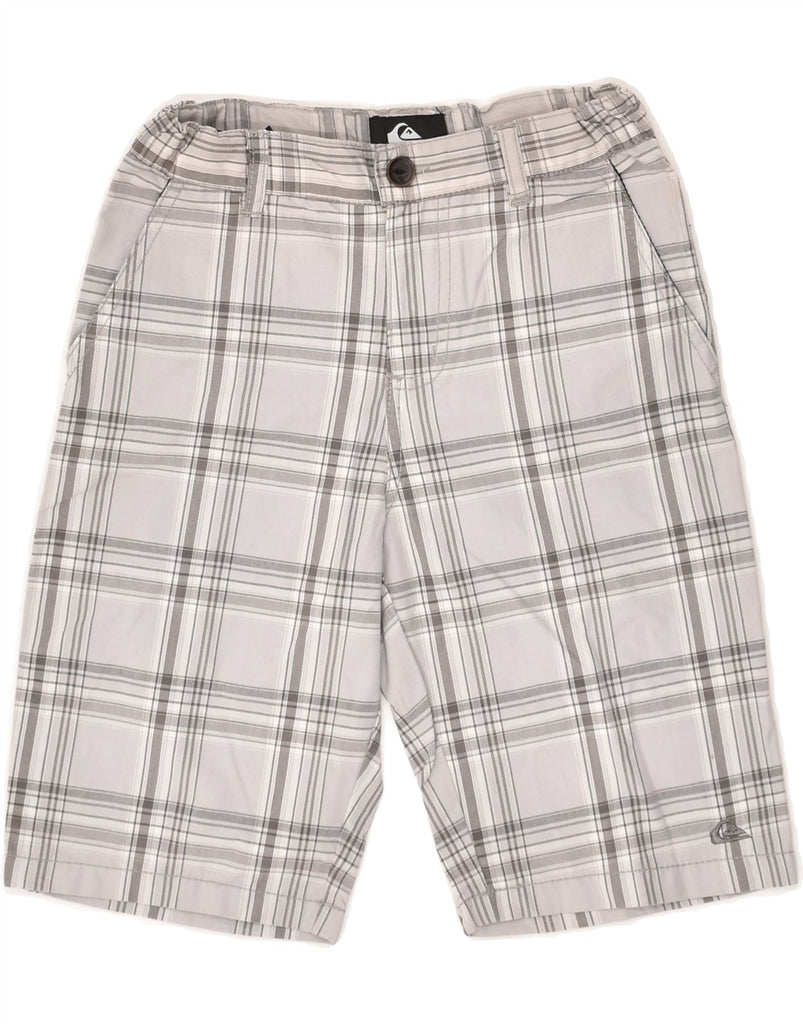 QUIKSILVER Boys Casual Shorts 9-10 Years W24  Grey Check Cotton | Vintage Quiksilver | Thrift | Second-Hand Quiksilver | Used Clothing | Messina Hembry 