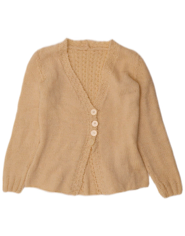 Vintage Womens Cardigan Sweater UK 12 Medium Beige