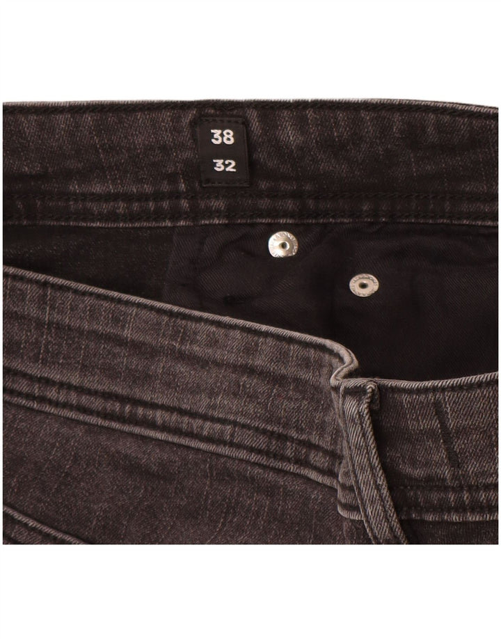 Jack & Jones Mens Slim Jeans W38 L32 Grey Cotton