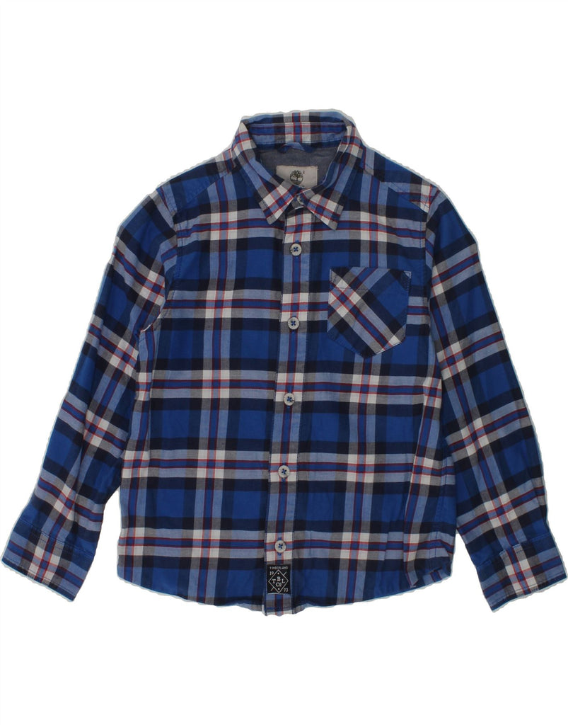 TIMBERLAND Boys Shirt 4-5 Years Blue Check Cotton | Vintage Timberland | Thrift | Second-Hand Timberland | Used Clothing | Messina Hembry 