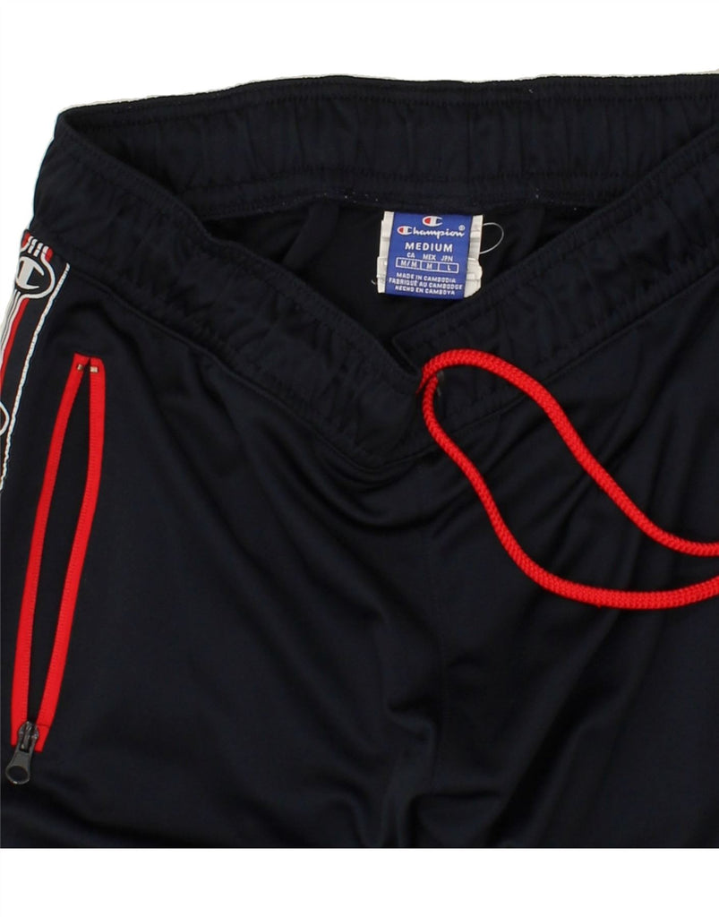 CHAMPION Mens Graphic Tracksuit Trousers Joggers Medium Navy Blue Vintage Champion and Second-Hand Champion from Messina Hembry 