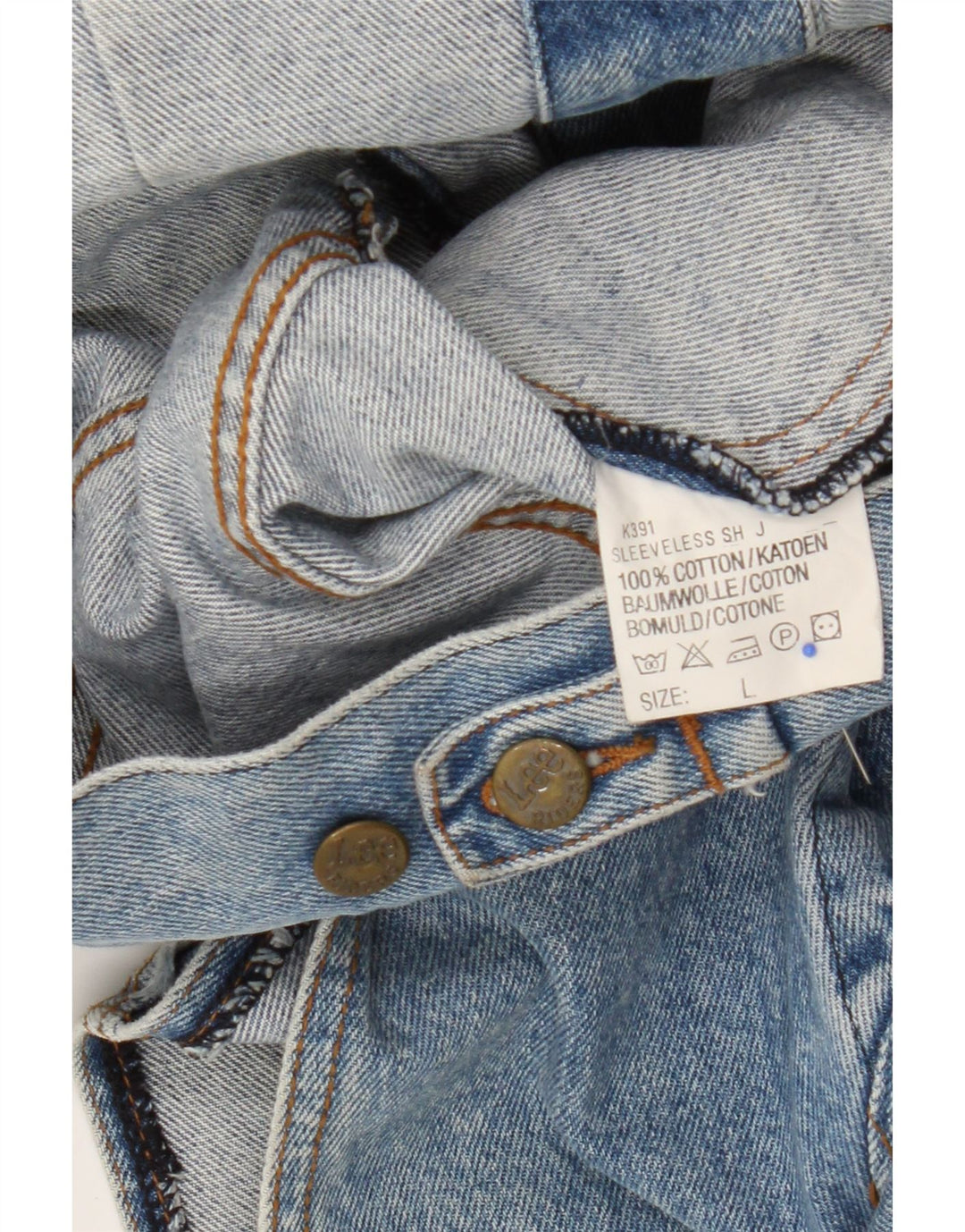 Lee Boys Denim Gilet 13-14 Years Large Blue Cotton