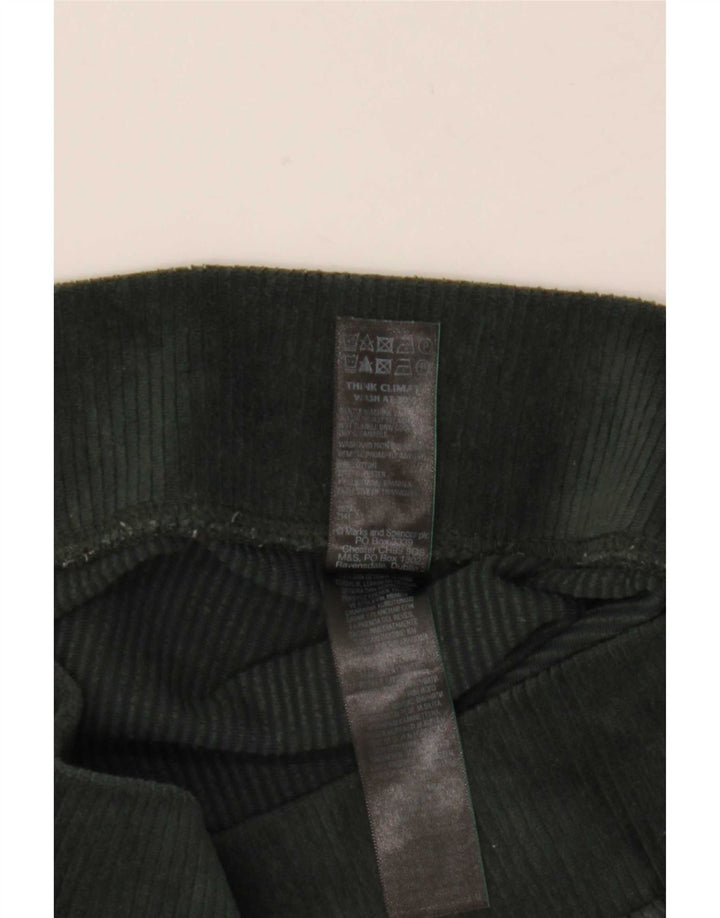 Marks & Spencer Womens Leggings UK 10 Small Green Cotton