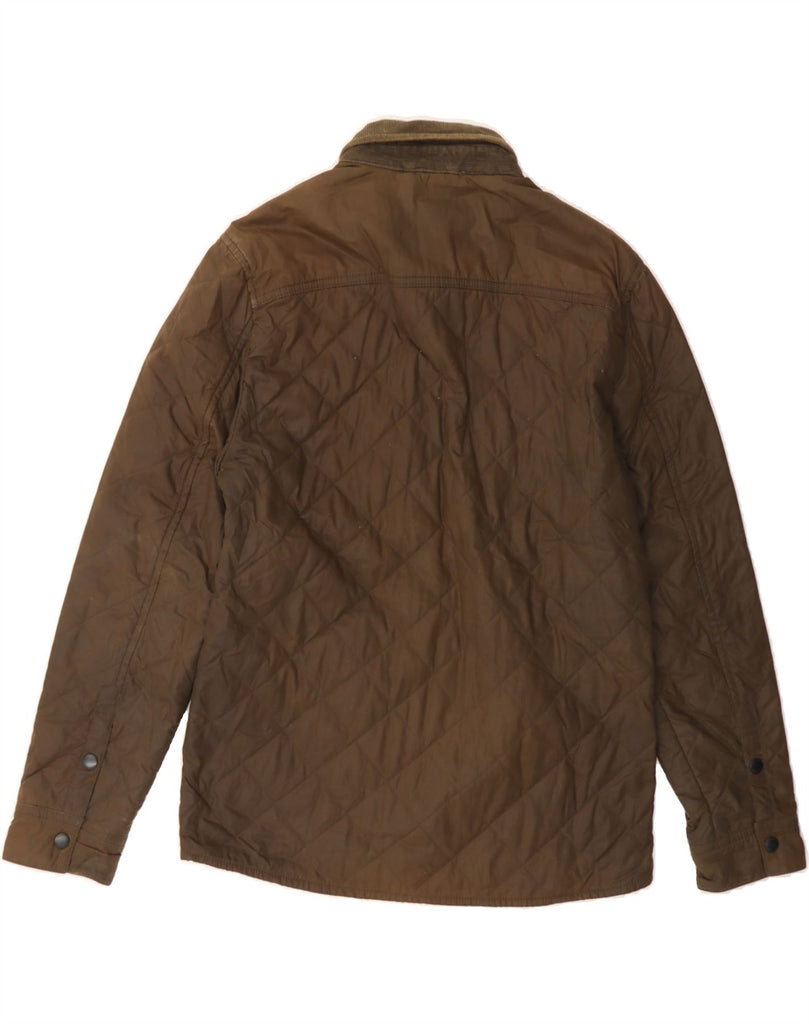 ALL SAINTS Mens Quilted Jacket UK 38 Medium Brown Cotton Vintage All Saints and Second-Hand All Saints from Messina Hembry 