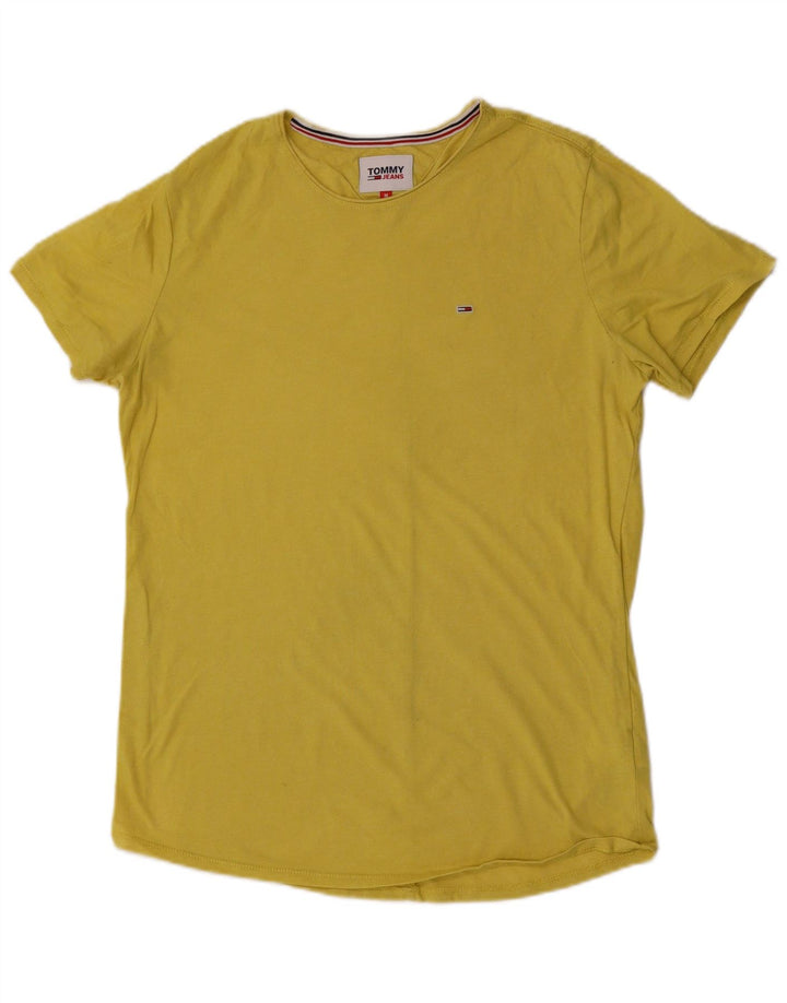 Tommy Hilfiger Mens T-Shirt Top Medium Yellow Cotton