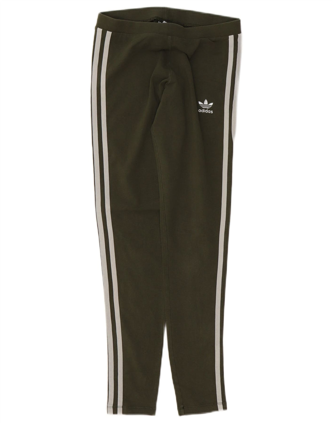 Adidas Womens Leggings UK 8 Small Khaki Cotton