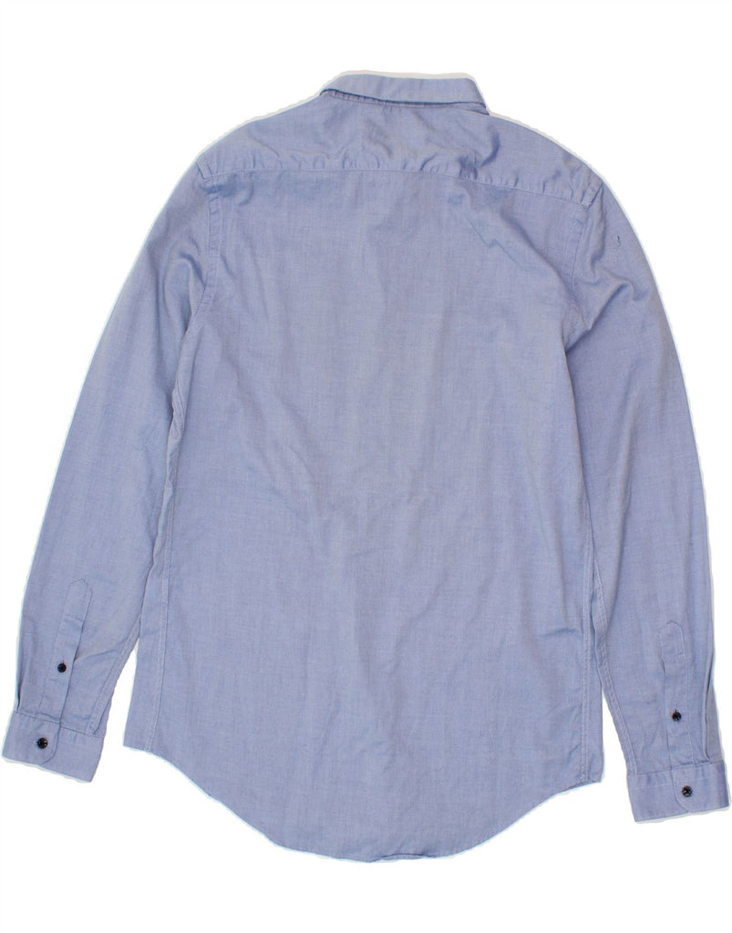 ZARA Mens Slim Fit Shirt Medium Blue Vintage Zara and Second-Hand Zara from Messina Hembry 