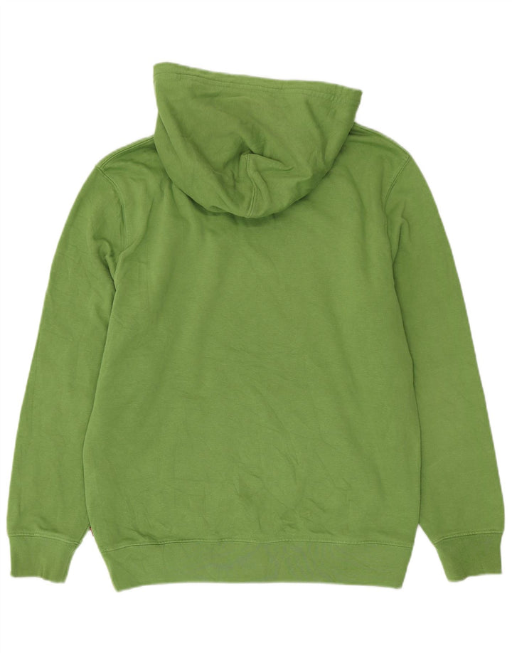 Levi's Mens Standard Graphic Hoodie Jumper Small Green Cotton